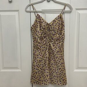 ZARA floral print mini flowy dress